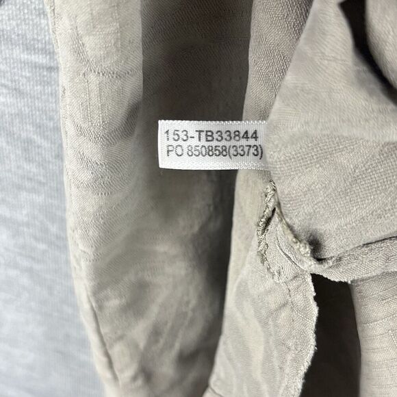 Tommy Bahama Button Up Floral Silk Shirt Size XL Men Solid Tan Original Fit - Picture 6 of 10